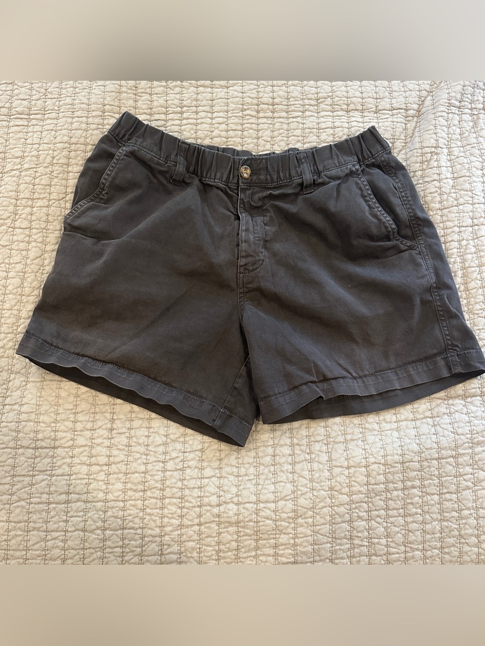 Bearbottom Casual Black Elastic Waist Cotton 5.5” Shorts